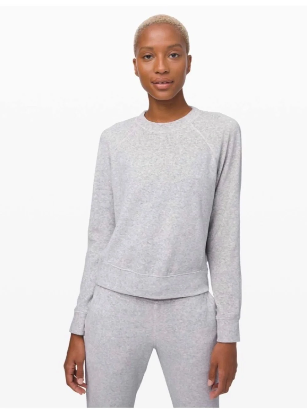 Lululemon Every Moment Crew Heathered Core Ultra Light Grey